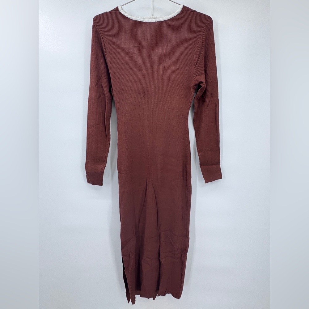 Brown Cut out Bodycon Midi dress size XL - Picture 5 of 8